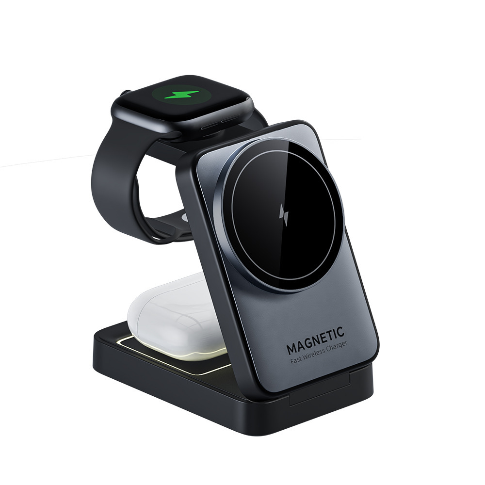Folding Magnetic Three-in-one Wireless Charger 15W Fast Charge Multifunction Bracket – Bild 6