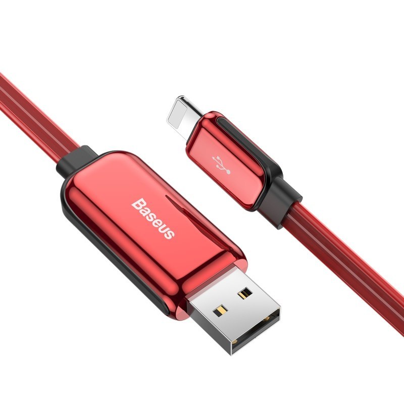 Compatible With , Compatible With , Baseus Flat Glowing 2.4A USB Cable For Xs Max 8 Plus 1M Fast Charging Sync Data Line LED USB Cable For SE 7 Cabo – Bild 6