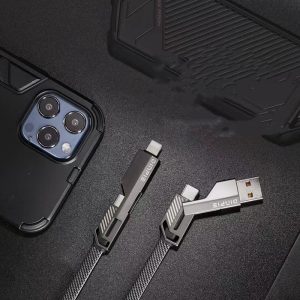 Alternative view of Four-in-one Fast Charge Data Cable Double-headed Tpyec Charging Cable